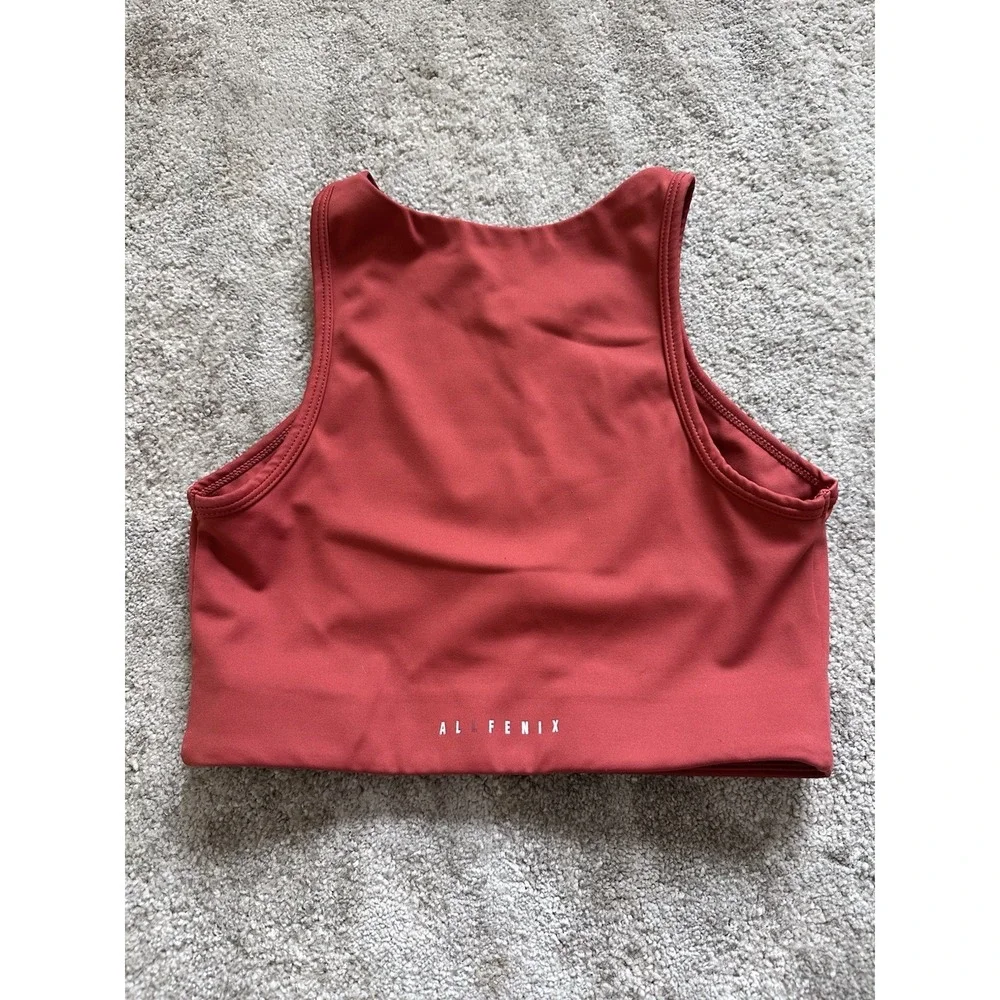 Alfenix Pumpkin Color Stretch Activewear‎ Sports Top Bra